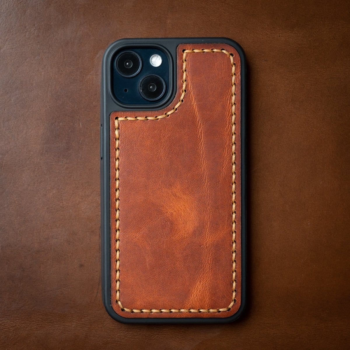 Leather iPhone 13 Case - English Tan Popov Leather