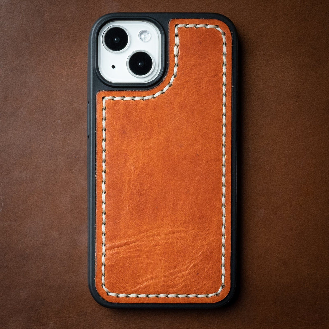 Leather iPhone 14 Case - English Tan Popov Leather