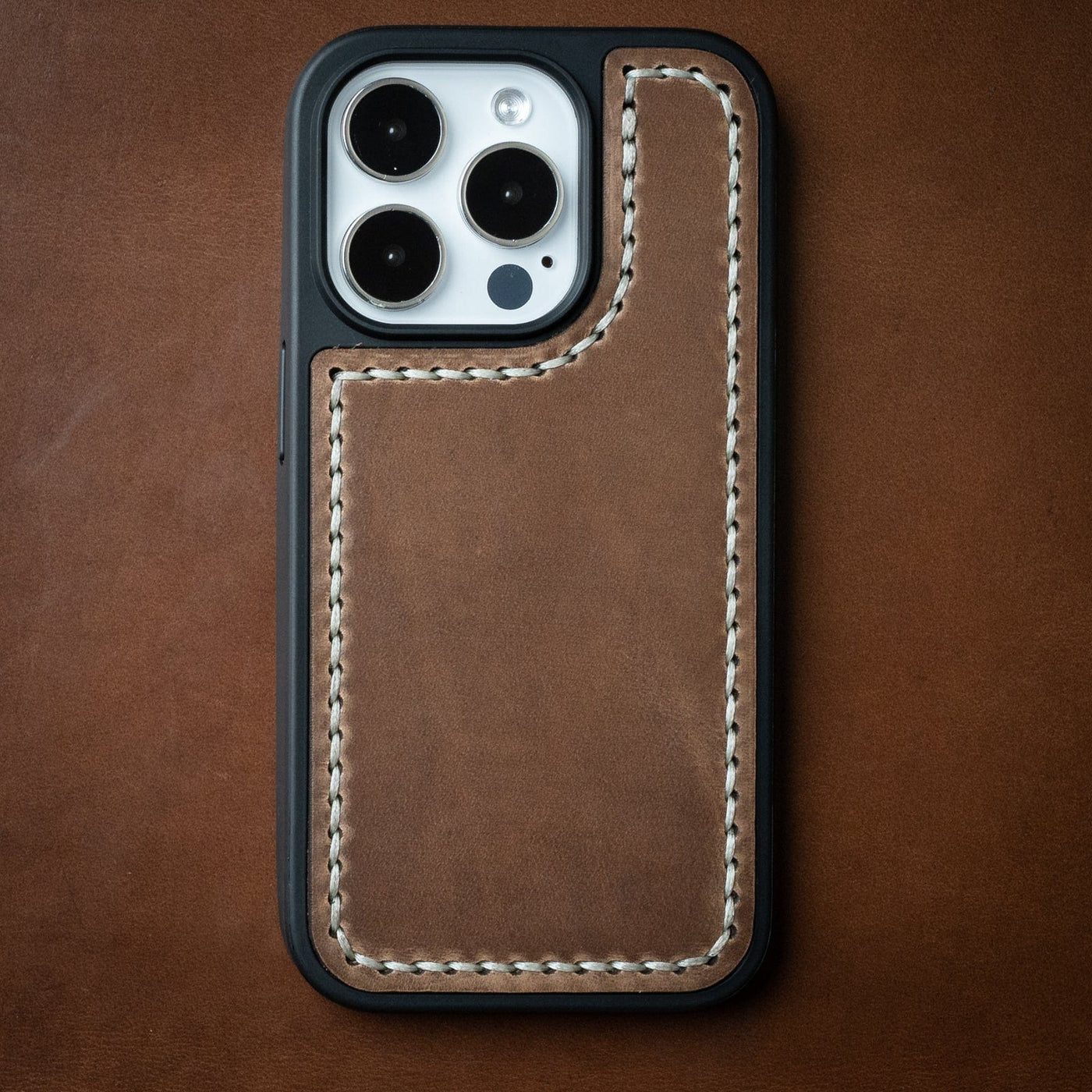 Leather iPhone 14 Case - Natural Popov Leather