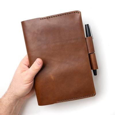 Leather Leuchtturm1917 A5 Notebook Cover - Natural Popov Leather