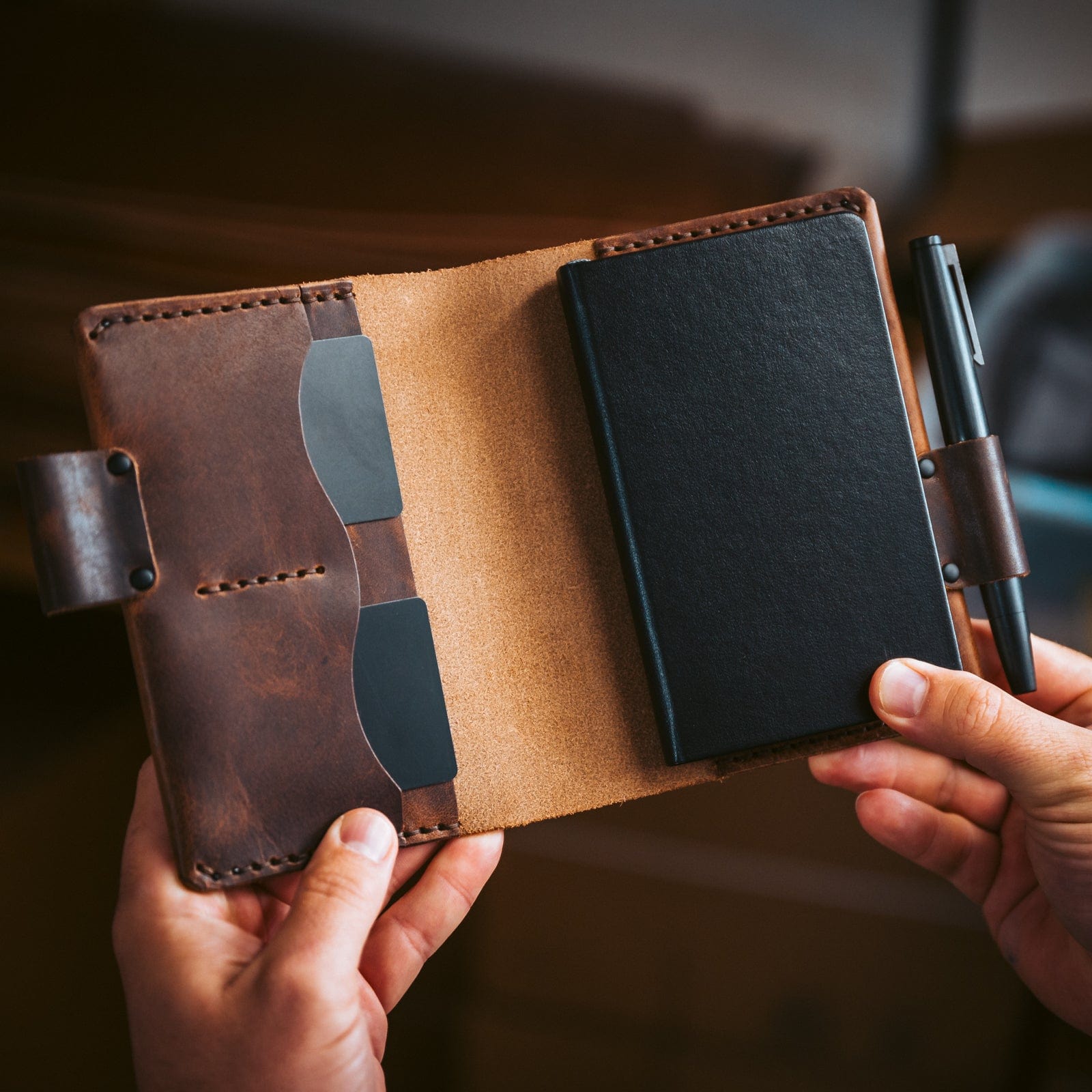 Leather Leuchtturm1917 A6 Notebook Cover - Heritage Brown Popov Leather