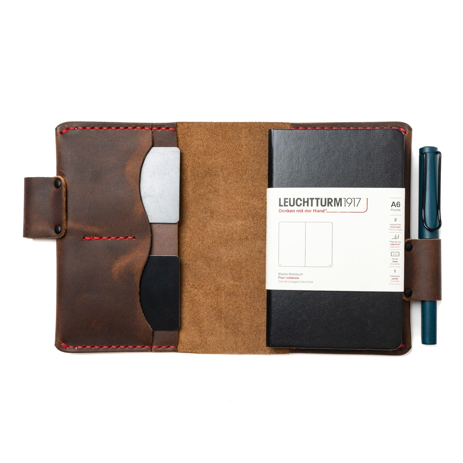 Leather Leuchtturm1917 A6 Notebook Cover - Heritage Brown Popov Leather