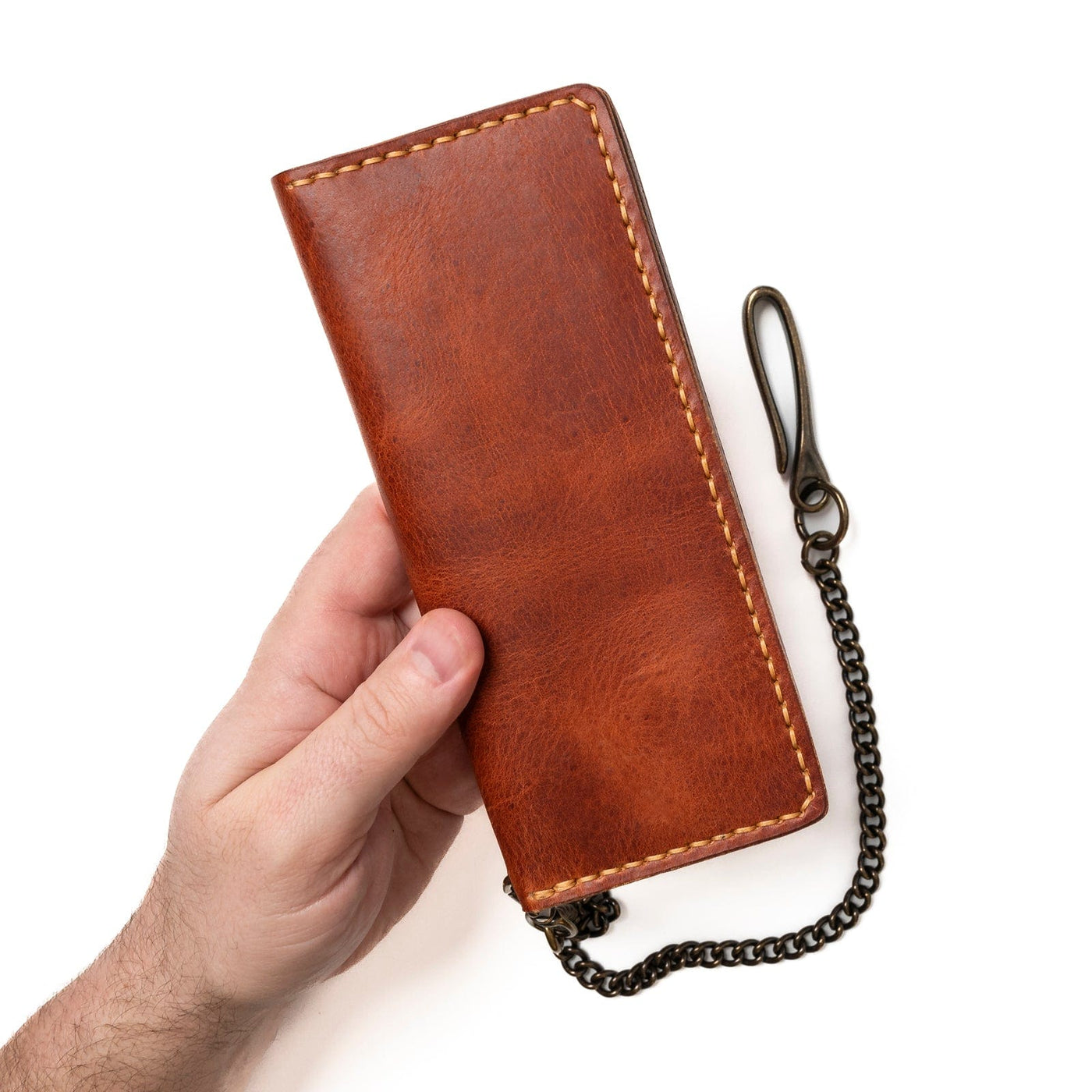 Leather Long Wallet - English Tan Popov Leather