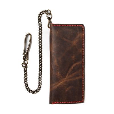 Leather Long Wallet - Heritage Brown Popov Leather