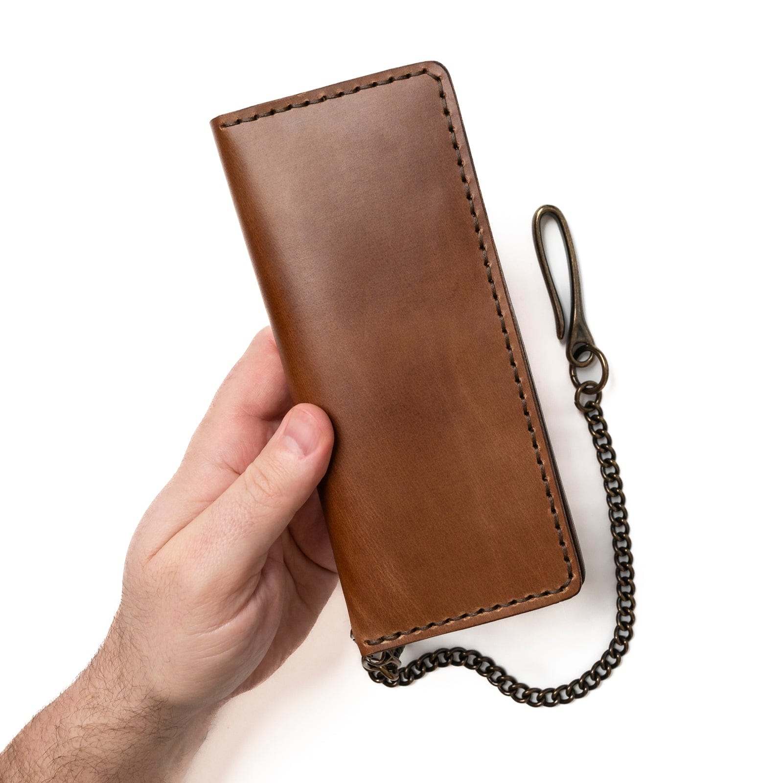 Leather Long Wallet - Natural Popov Leather