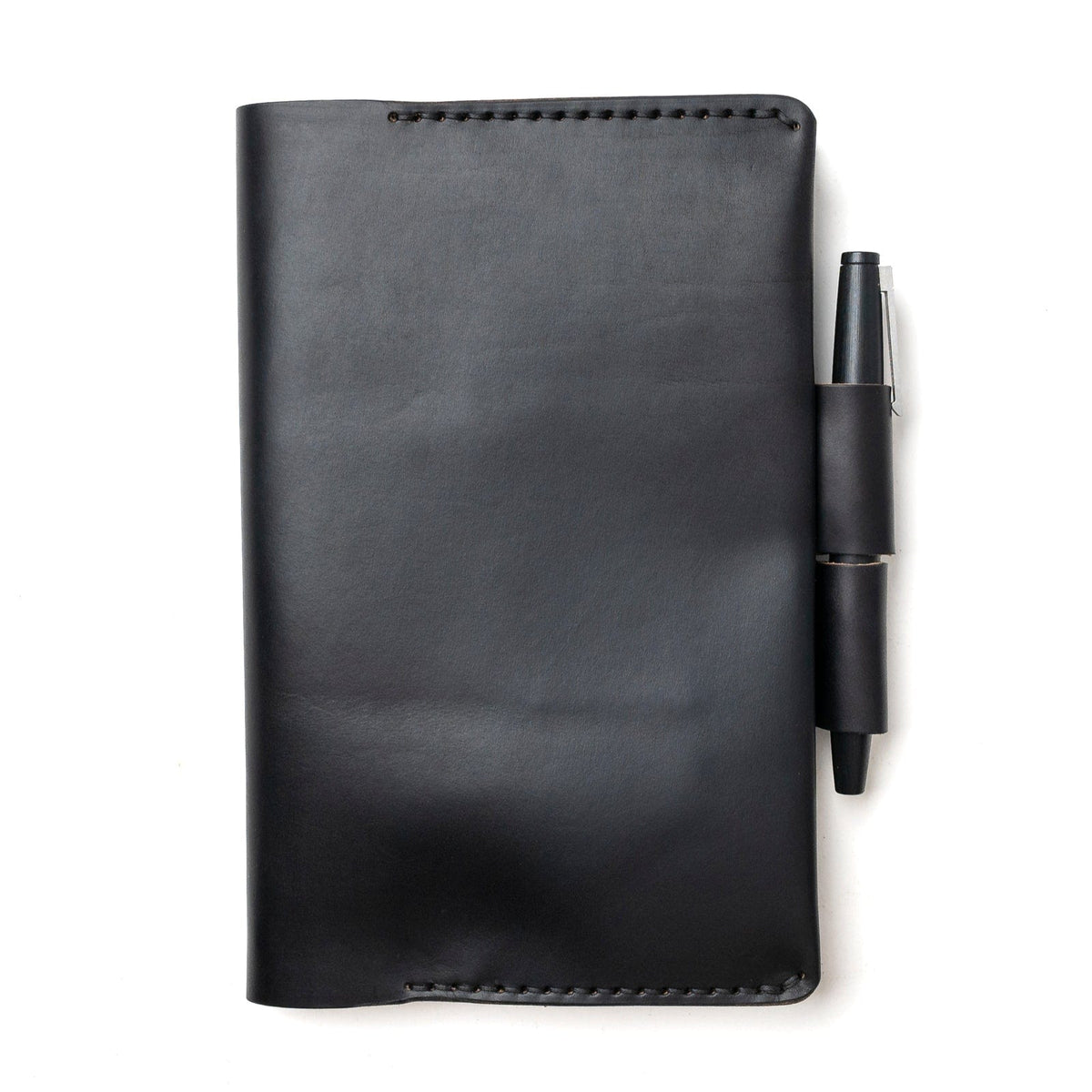 Large Black Leather Moleskine Cover FullGrain Elegance for Writers Popov Leather®