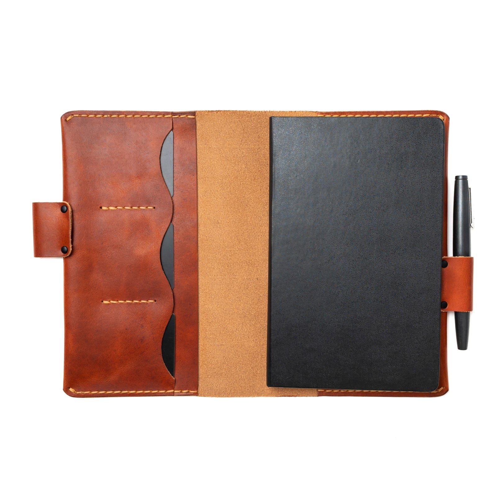 Leather Moleskine Large Notebook Cover - English Tan Popov Leather