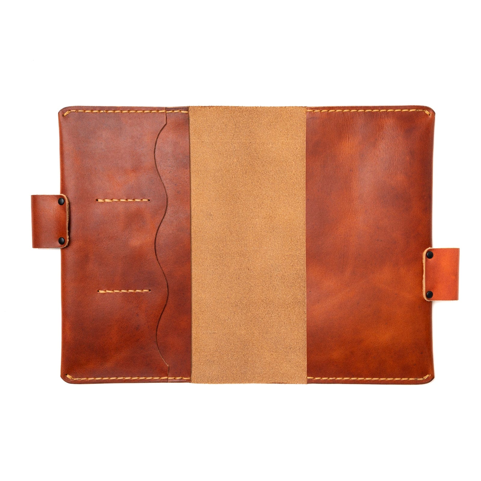 Leather Moleskine Large Notebook Cover - English Tan Popov Leather