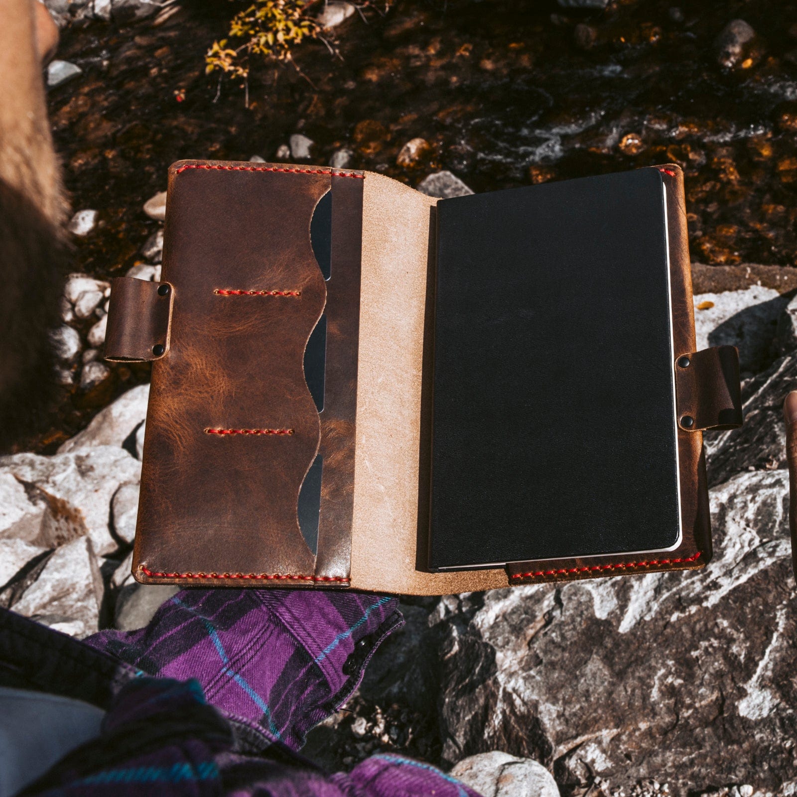 Leather Moleskine Large Notebook Cover - Heritage Brown Popov Leather