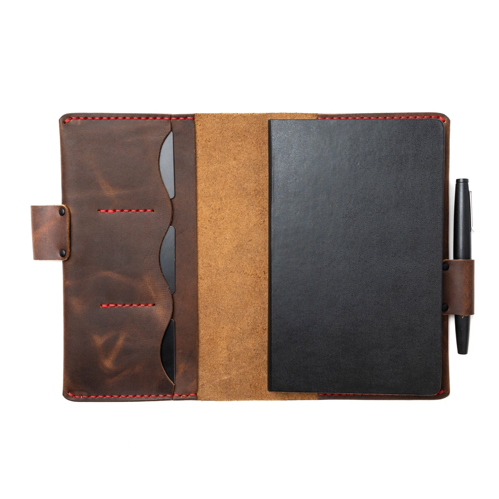 Leather Moleskine Large Notebook Cover - Heritage Brown Popov Leather