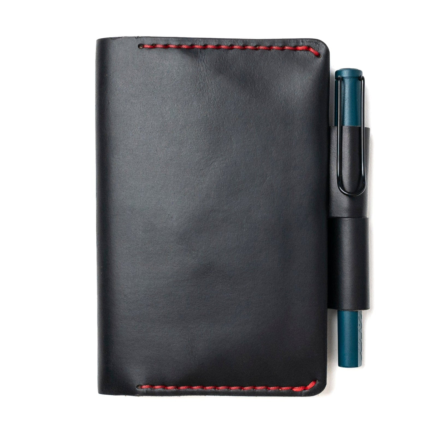 Leather Moleskine Pocket Cover - Black Popov Leather