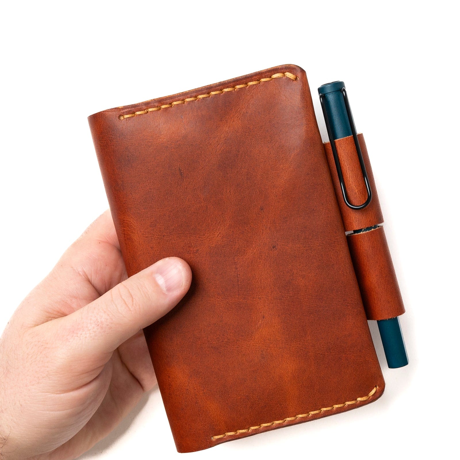 Leather Moleskine Pocket Cover - English Tan Popov Leather