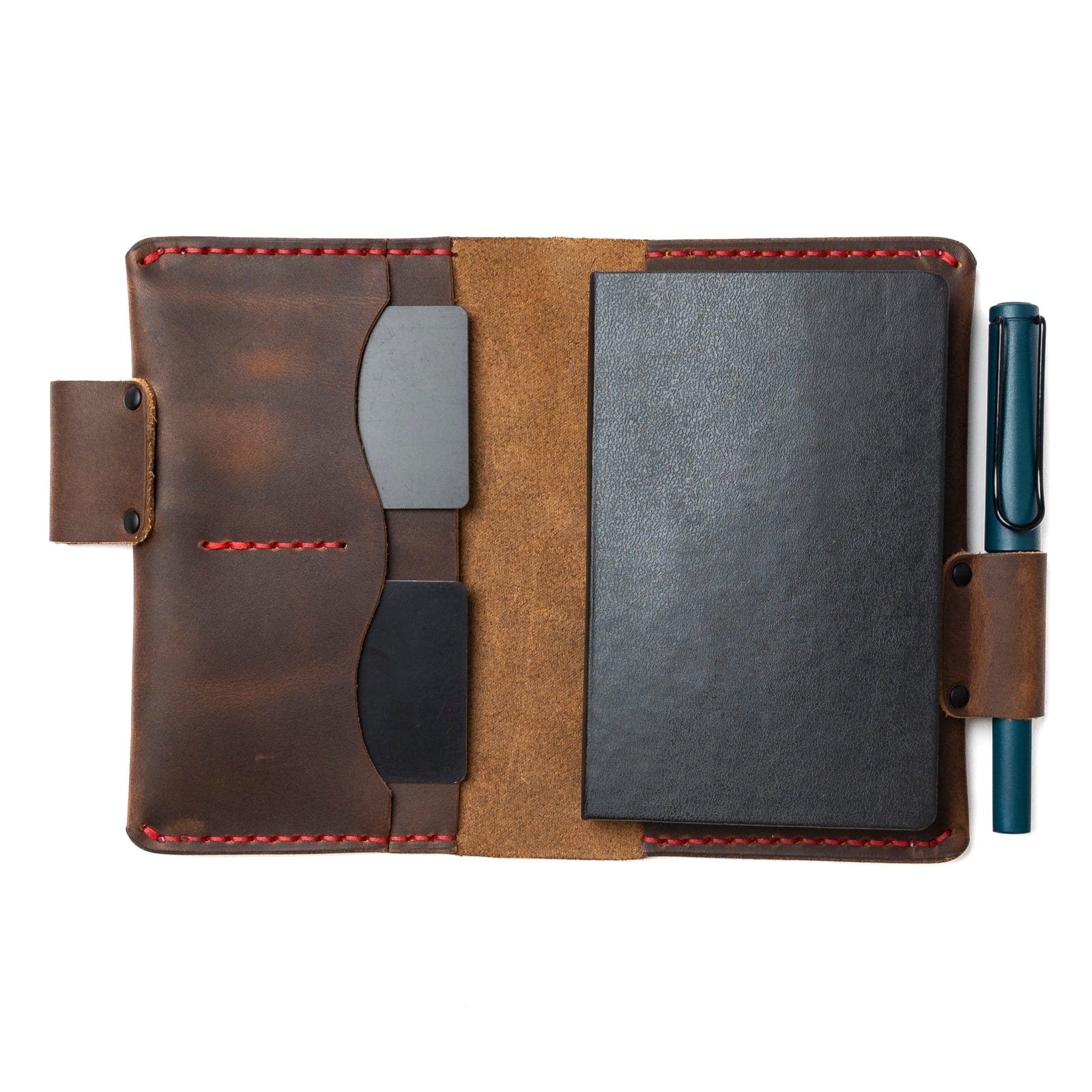 Leather Moleskine Pocket Cover - Heritage Brown Popov Leather