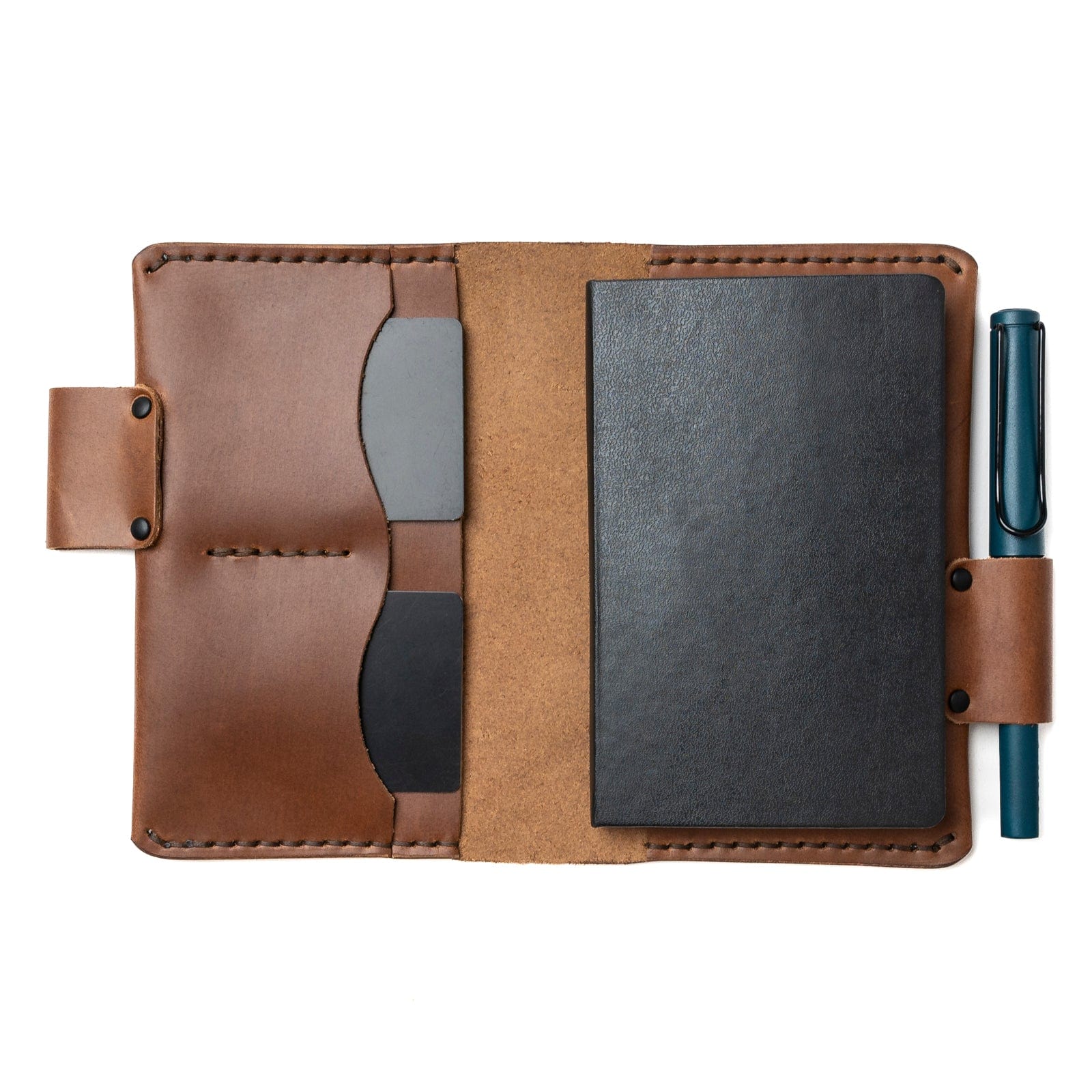 Leather Moleskine Pocket Cover - Natural Popov Leather