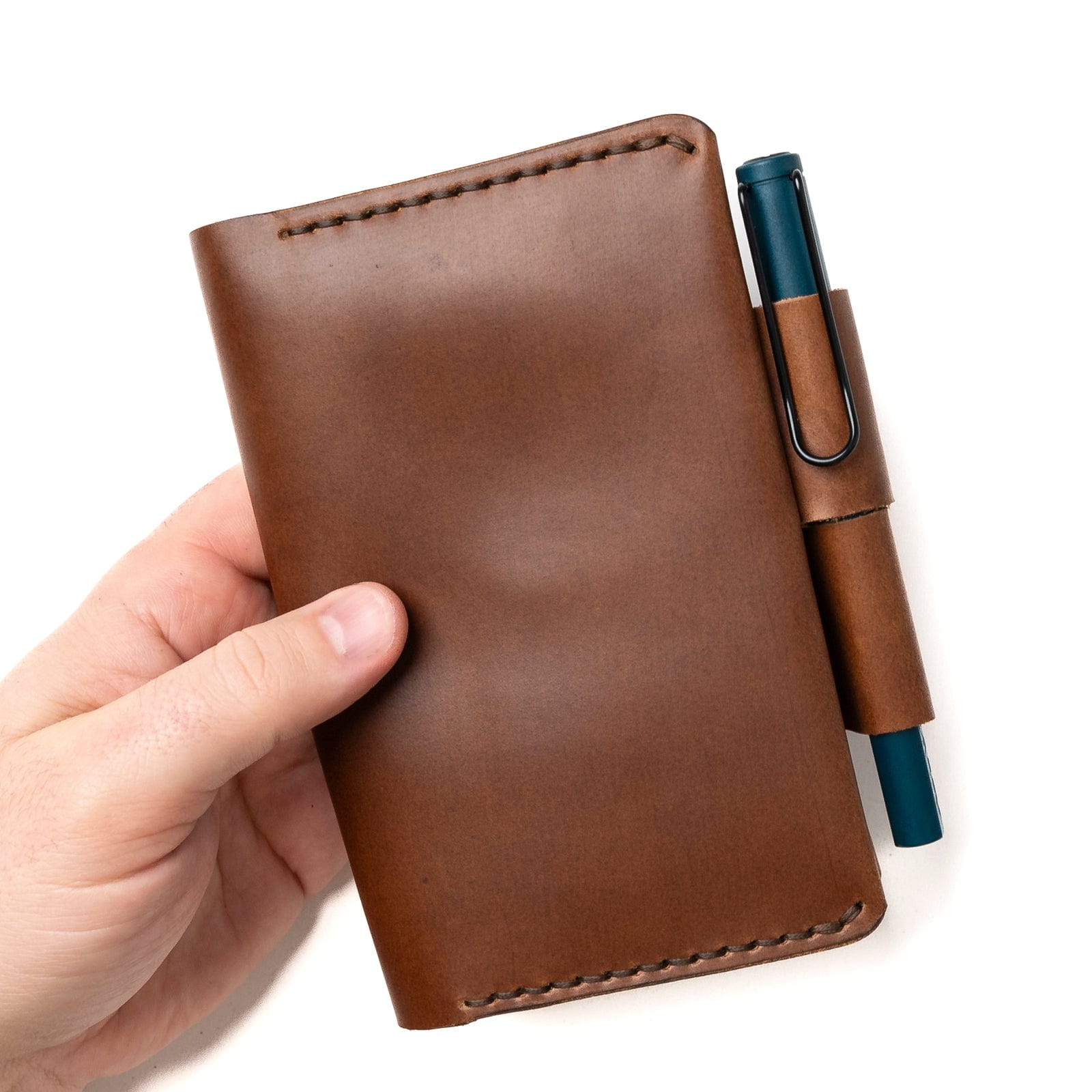 Leather Moleskine Pocket Cover - Natural Popov Leather