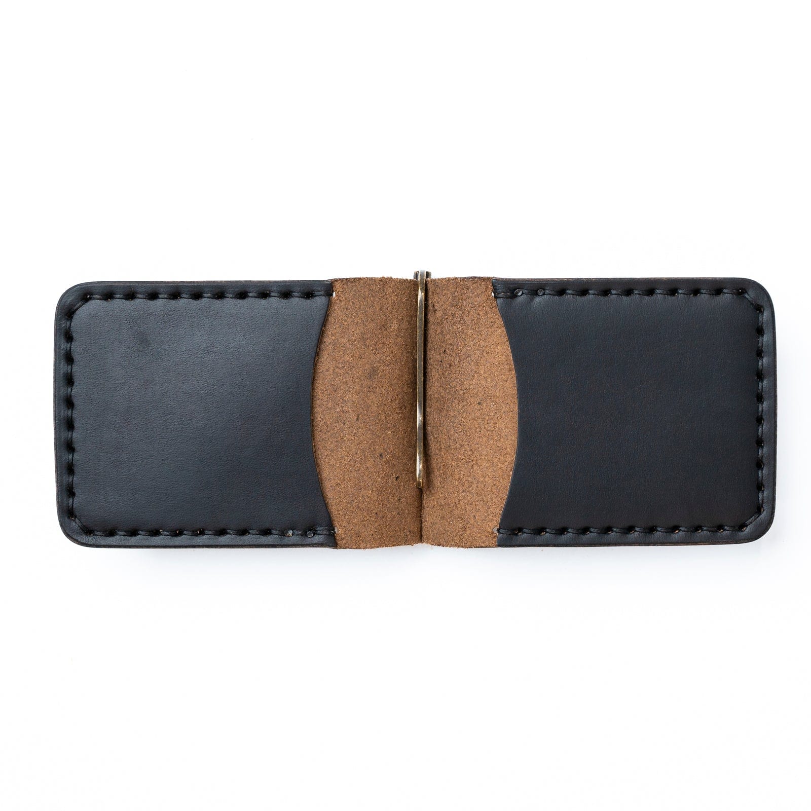 Leather Money Clip Wallet - Black Popov Leather