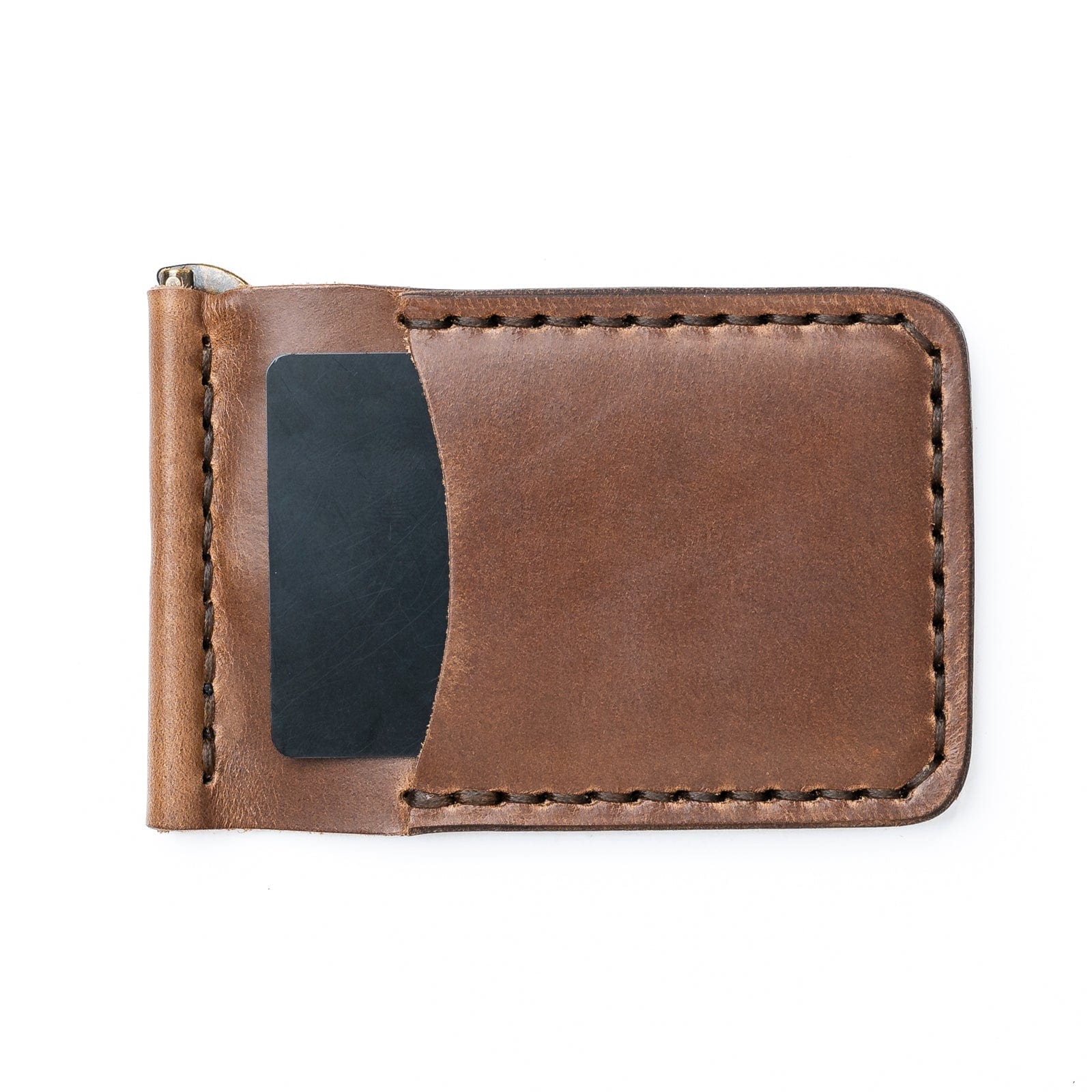 card sleeve with money clip Leather Money Clip Wallet - High Quality Real Leather, Genuine Full Grain Leather, Minimalist, Made in Canada