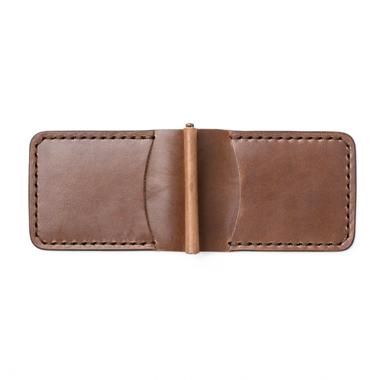 Leather Money Clip Wallet - Natural Popov Leather