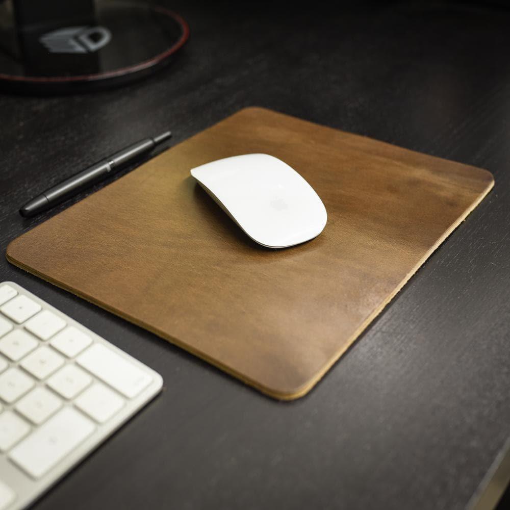 Leather Mouse Pad - Natural Popov Leather