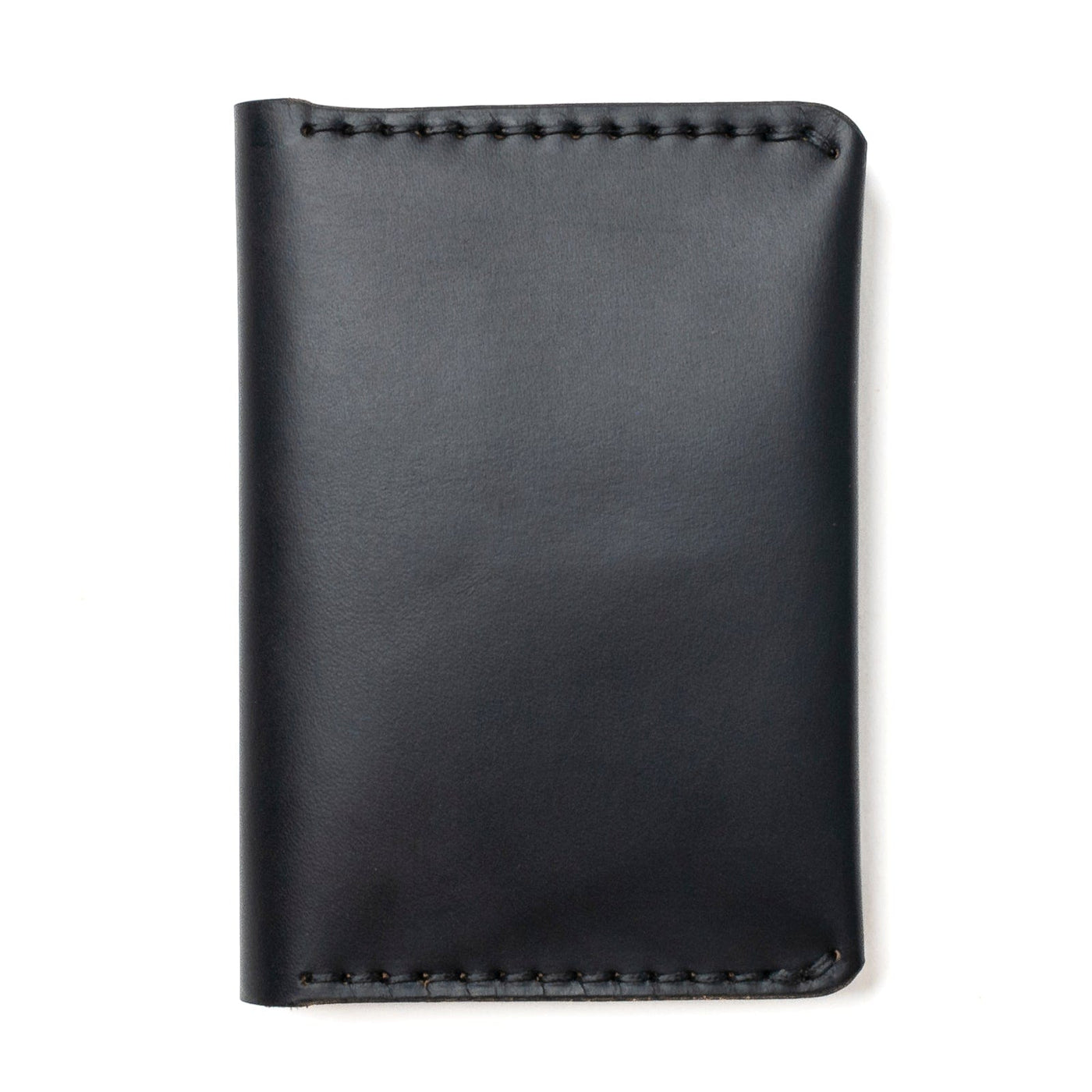 Leather Passport Cover - Black Popov Leather