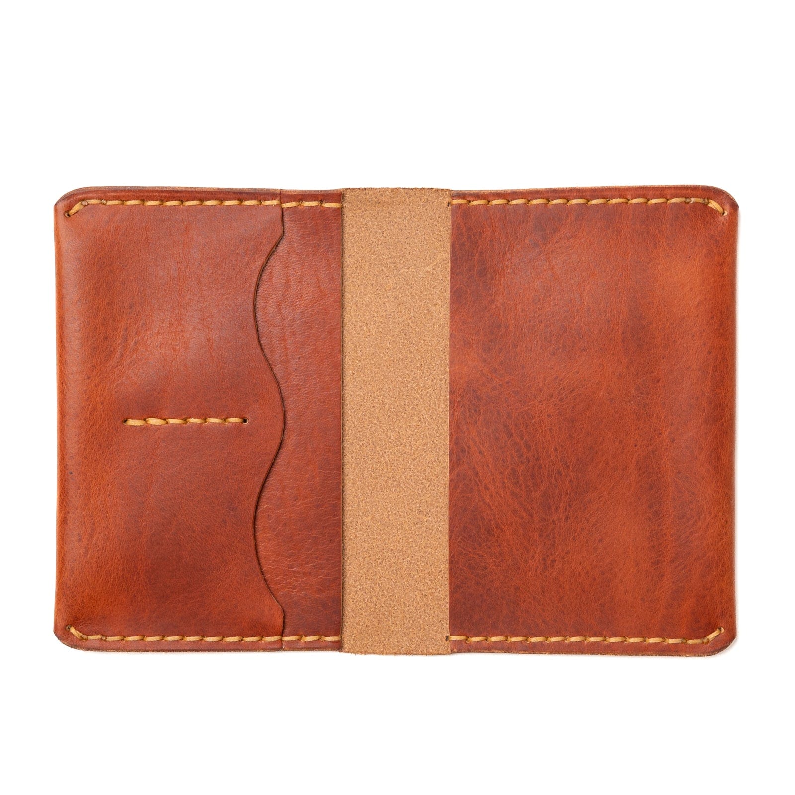 English Tan Leather Passport Cover by Popov Leather