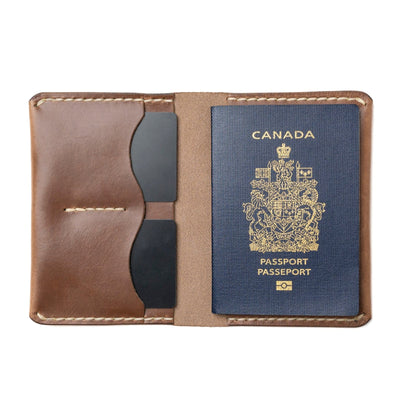 Leather Passport Cover - Natural Popov Leather