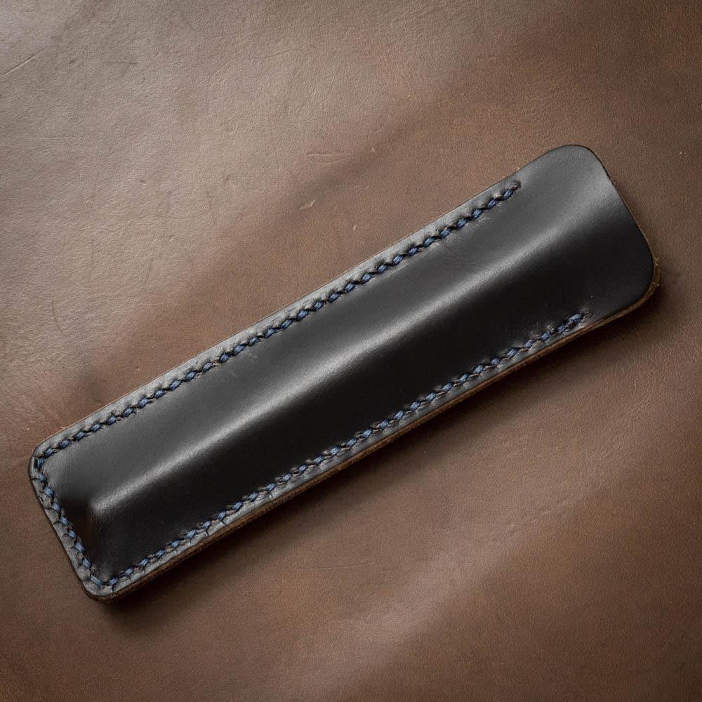 Leather Pen Case - Black Popov Leather