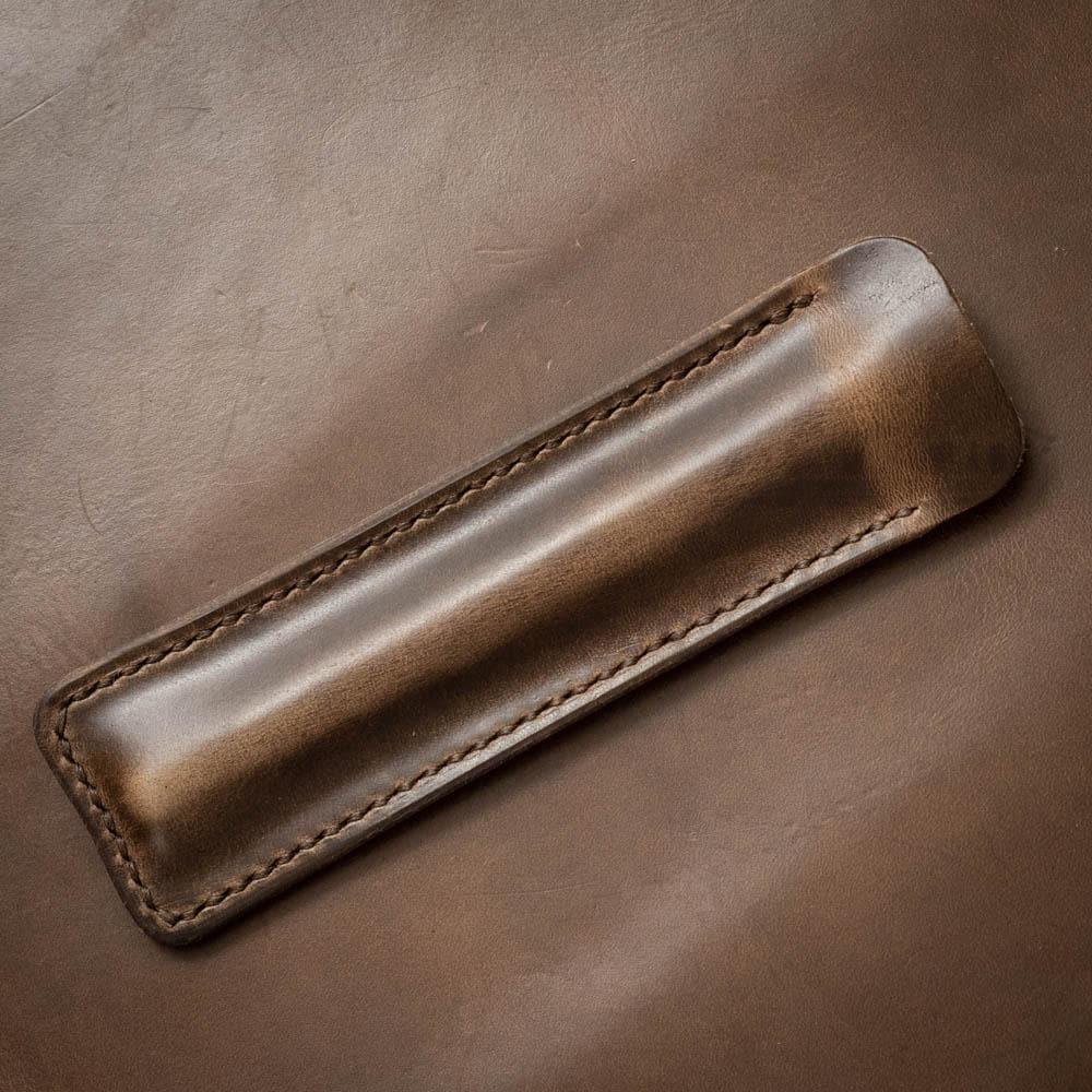 Leather Pen Case - Natural Popov Leather