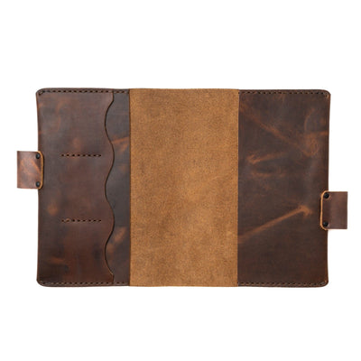 Leather Rhodia A5 Notebook Cover - Heritage Brown Popov Leather