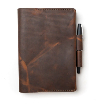 Leather Rhodia A5 Notebook Cover - Heritage Brown Popov Leather