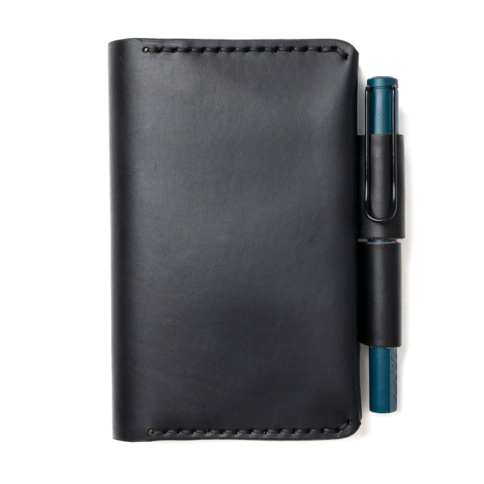 Leather Rhodia A6 Cover - Black Popov Leather