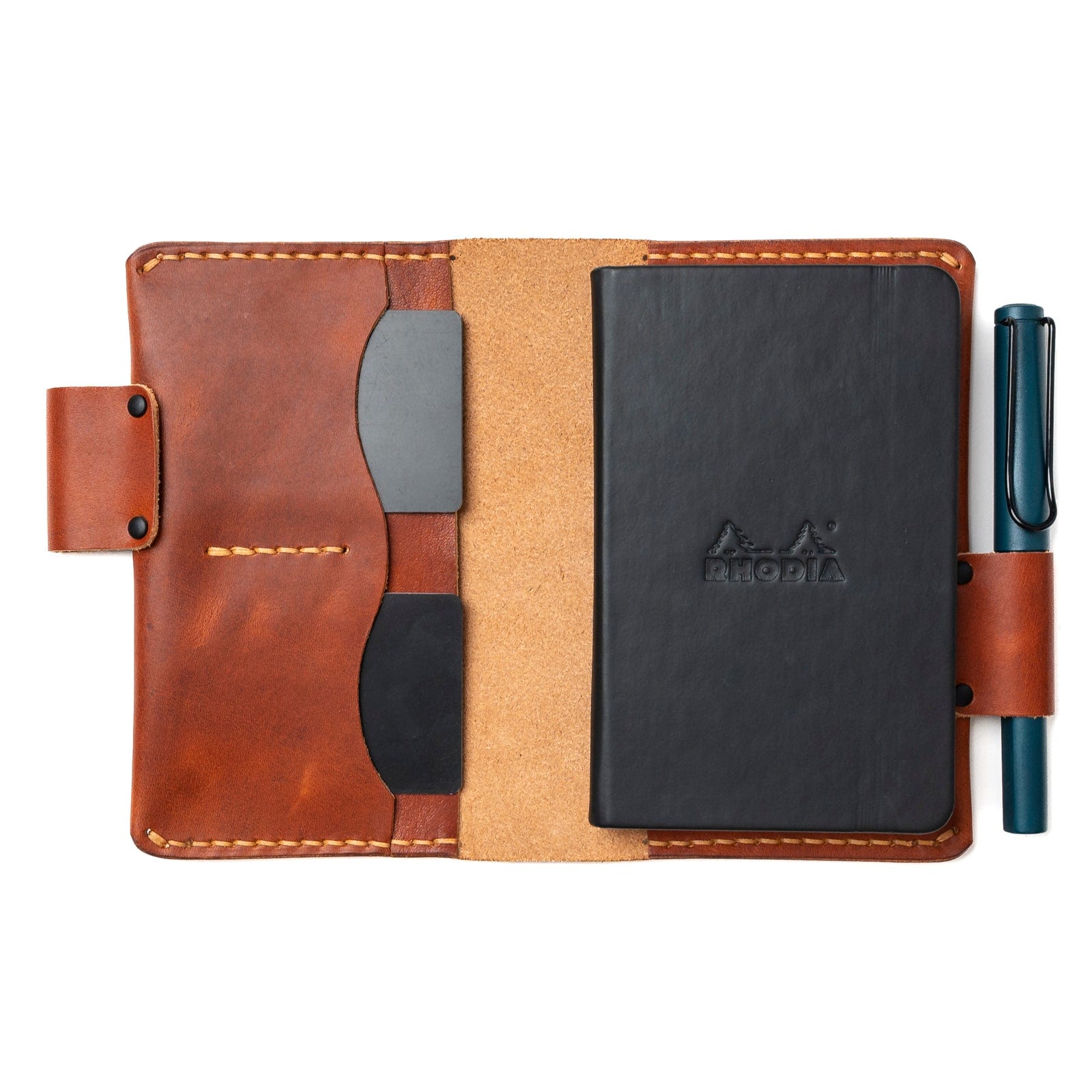 Leather Rhodia A6 Cover - English Tan Popov Leather