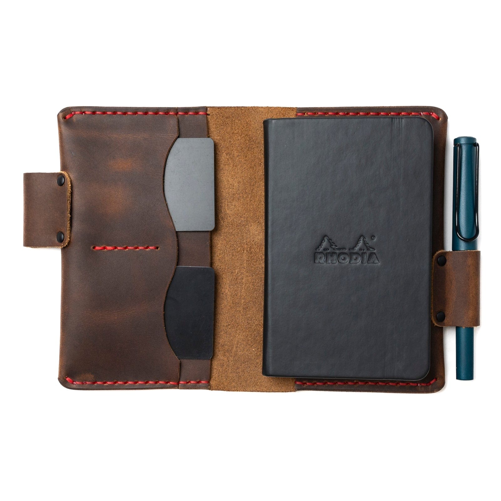 Leather Rhodia A6 Cover - Heritage Brown Popov Leather