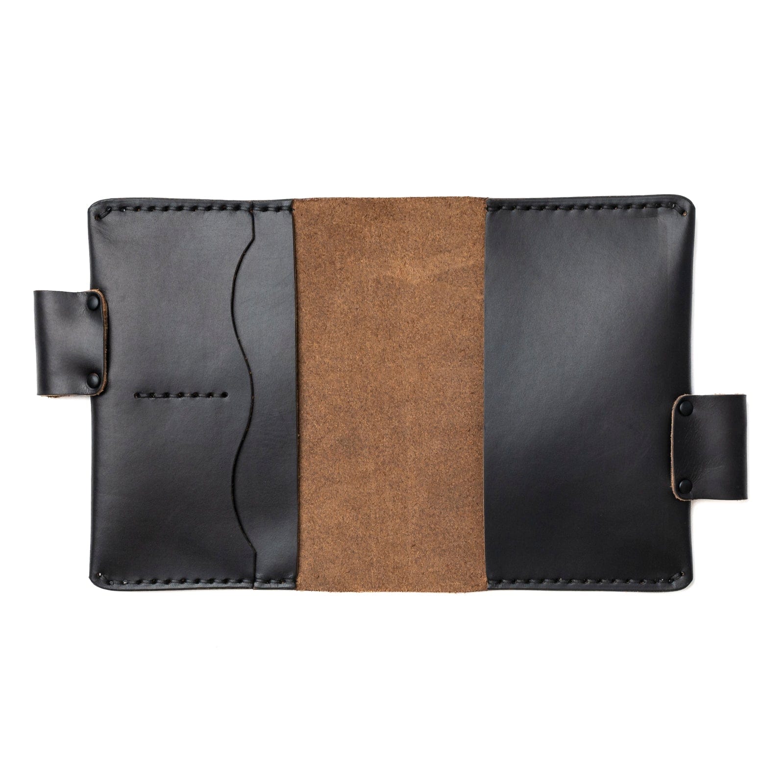 Leather Stalogy 365 Days A6 Notebook Cover - Black Popov Leather