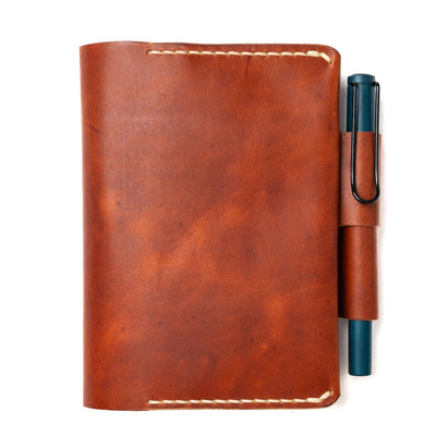 Leather Stalogy 365 Days A6 Notebook Cover - English Tan Popov Leather