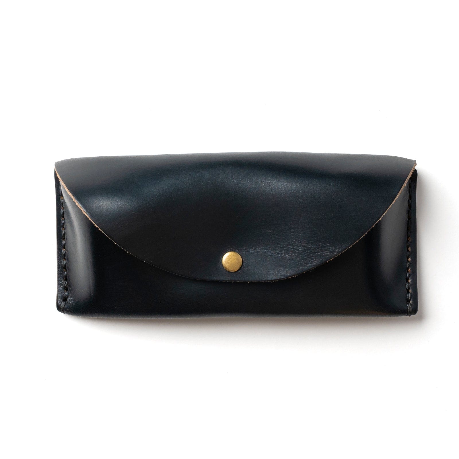 Leather Sunglasses Case - Black Popov Leather