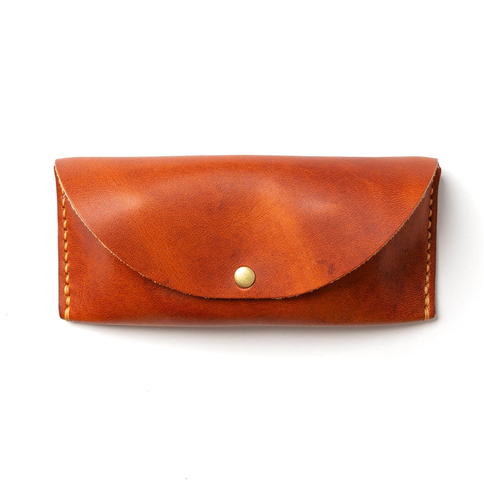 Leather Sunglasses Case - English Tan Popov Leather