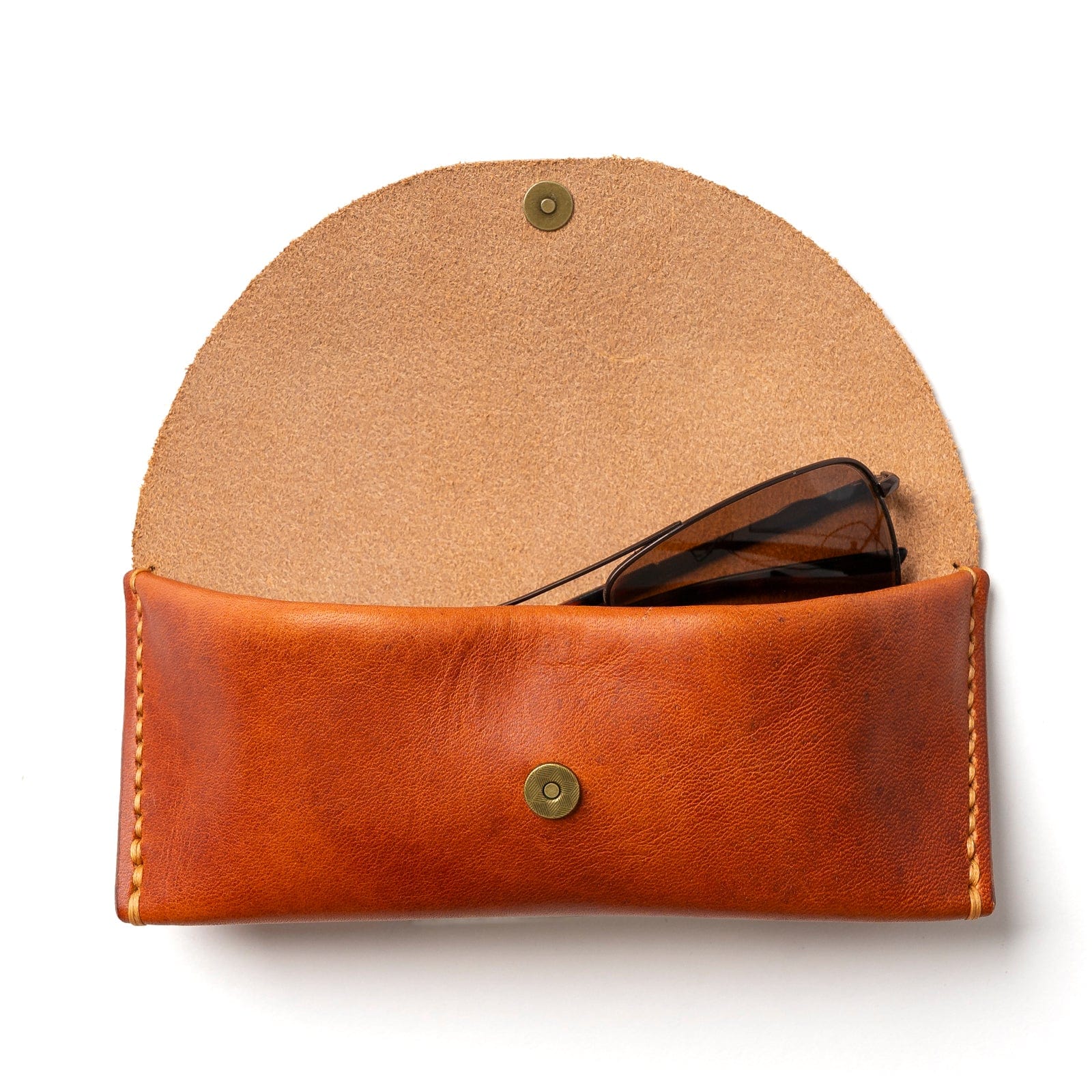Sunglass Case - English Tan Soft Leather
