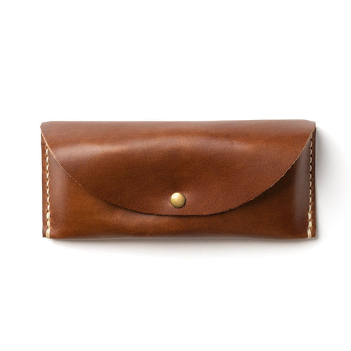 Leather Sunglasses Case - Natural Popov Leather