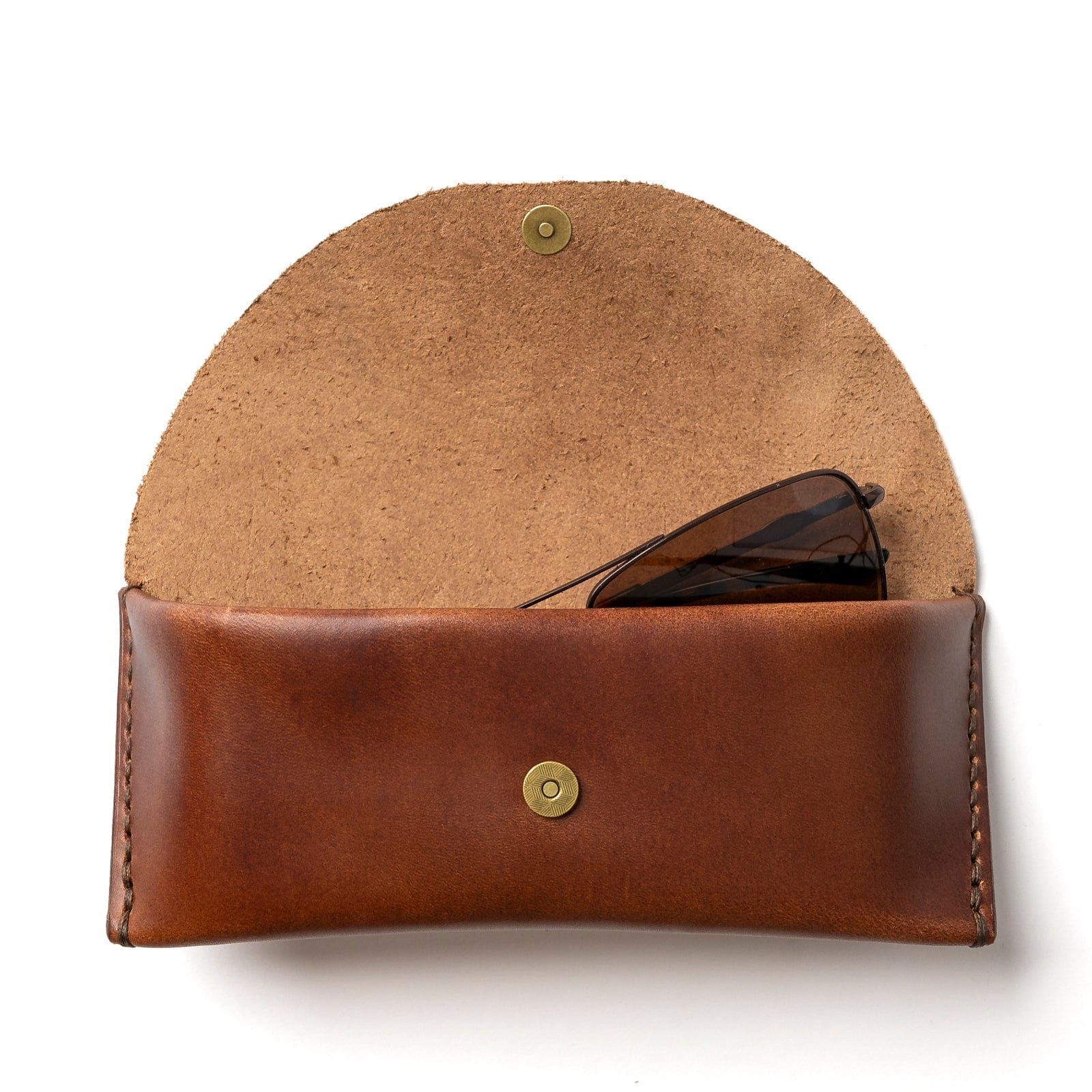 Leather Sunglasses Case - Natural Popov Leather