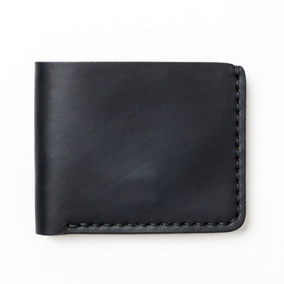 Leather Traditional Wallet - Black Popov Leather