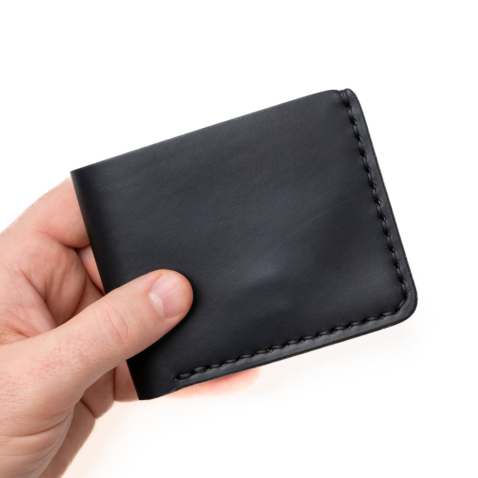 Leather Traditional Wallet - Black Popov Leather