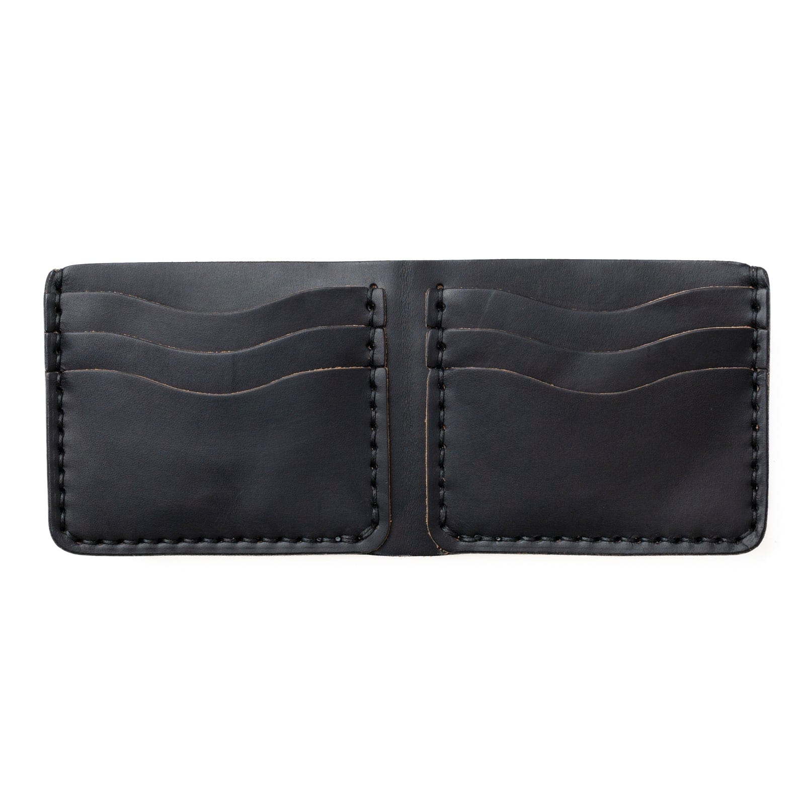 Leather Traditional Wallet - Black Popov Leather