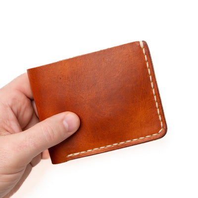 Leather Traditional Wallet - English Tan Popov Leather