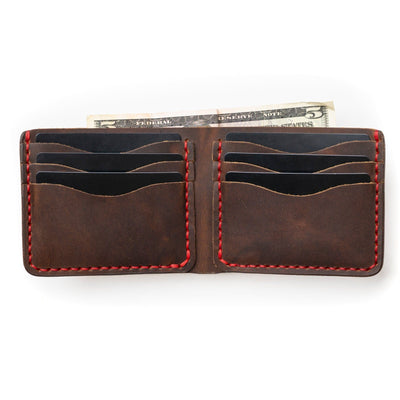 Leather Traditional Wallet - Heritage Brown Popov Leather