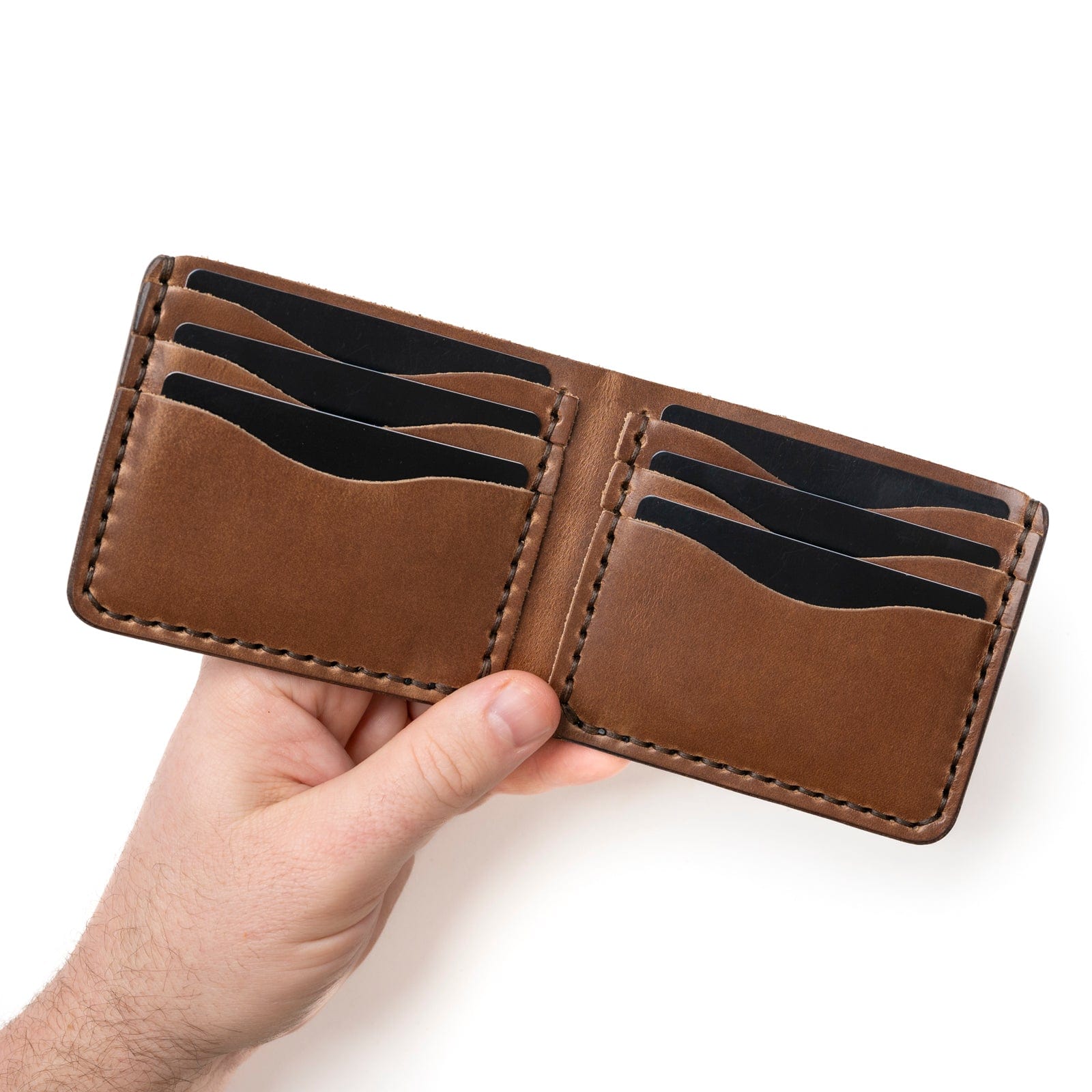 Leather Traditional Wallet - Natural Popov Leather