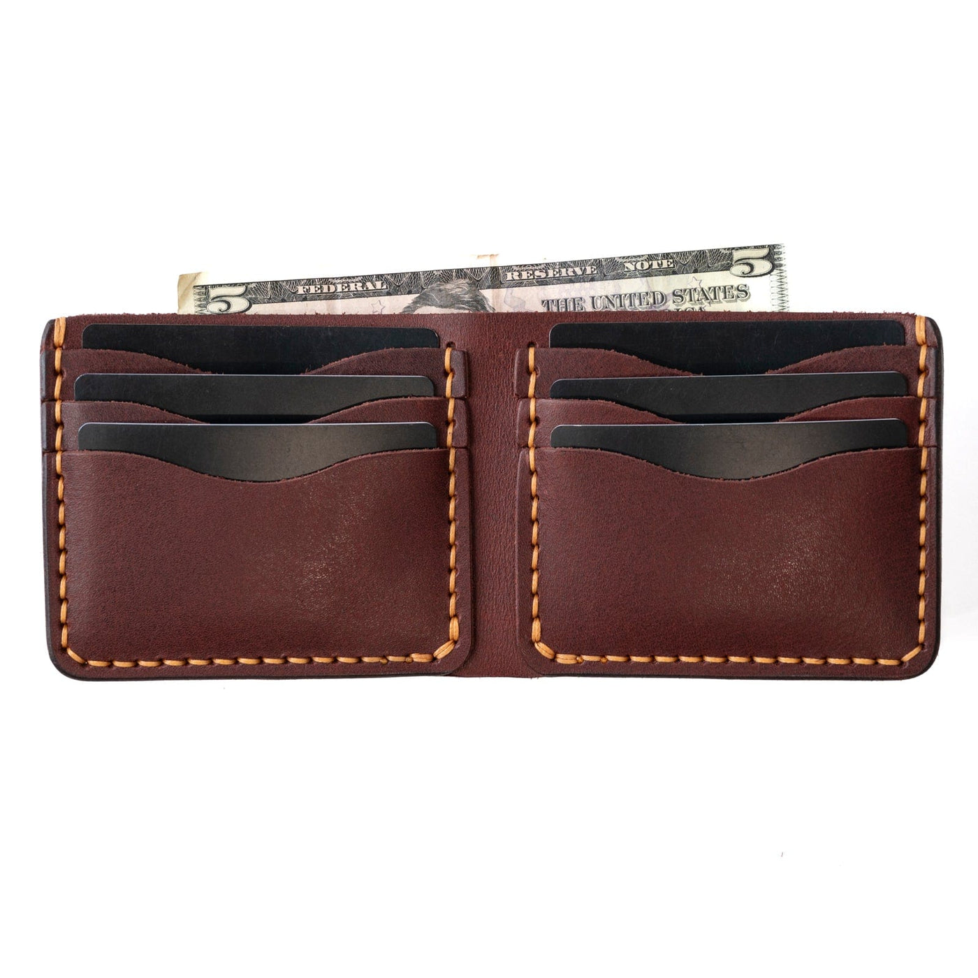 Leather Traditional Wallet - Oxblood Popov Leather®