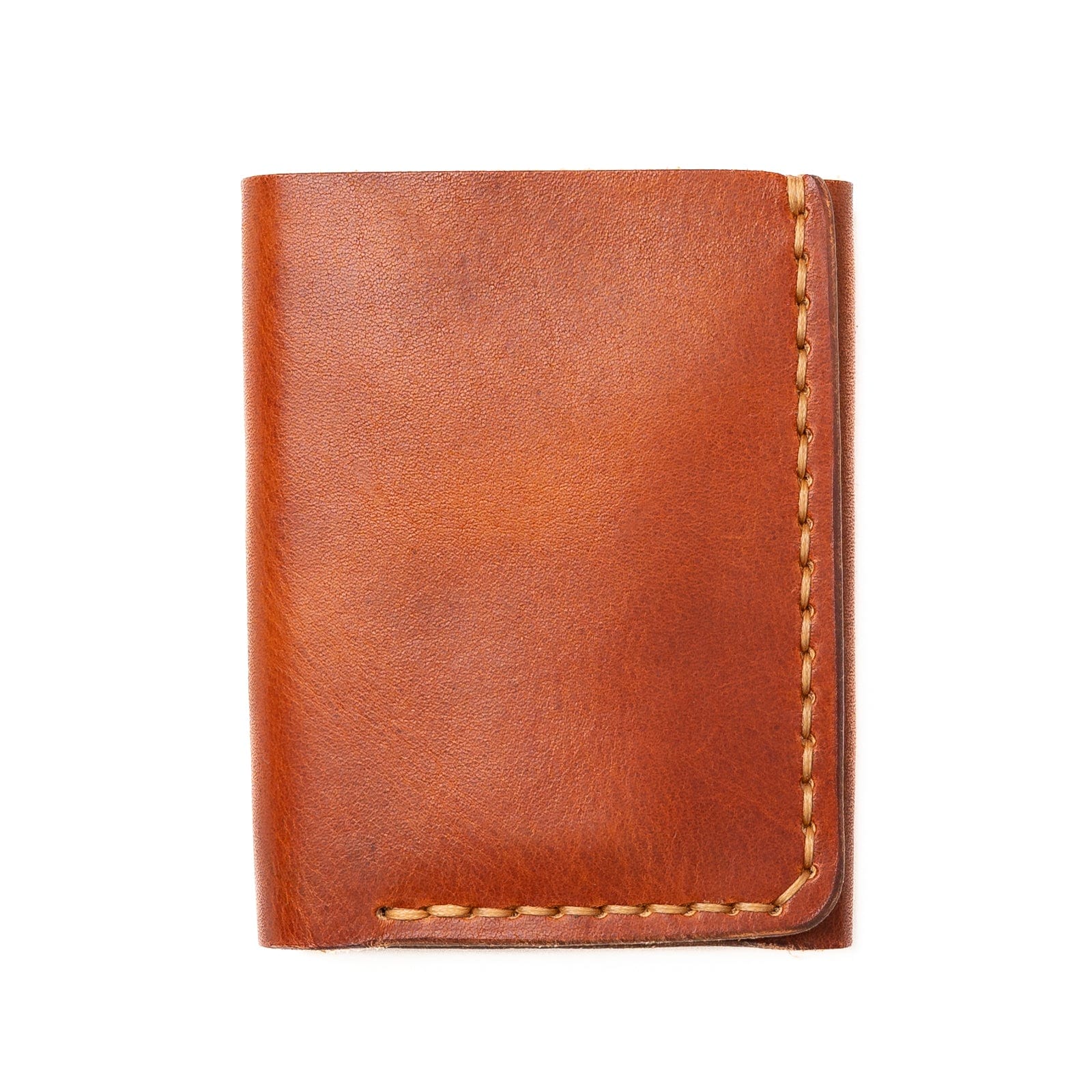 Leather Trifold Wallet - English Tan Popov Leather