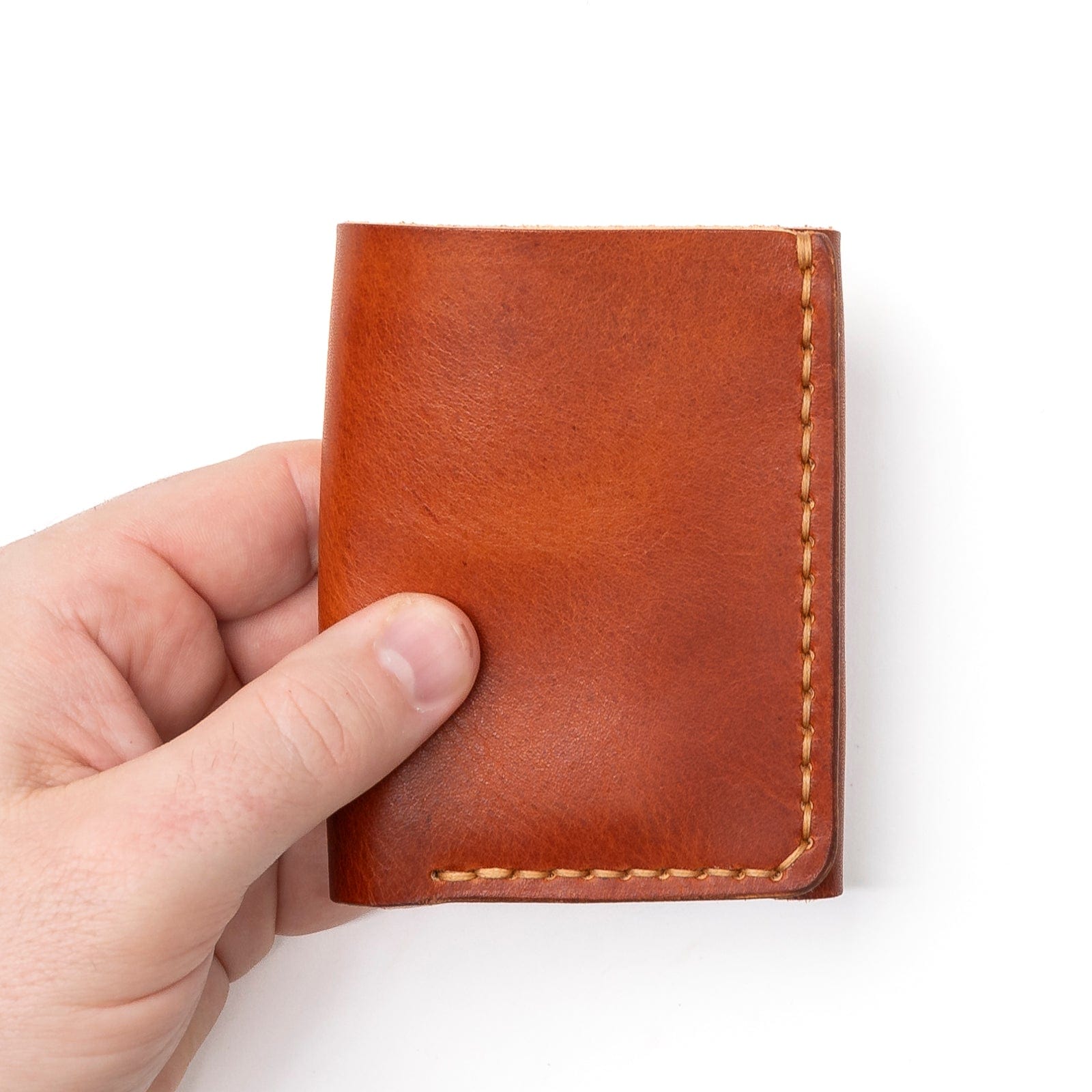 Leather Trifold Wallet - English Tan Popov Leather