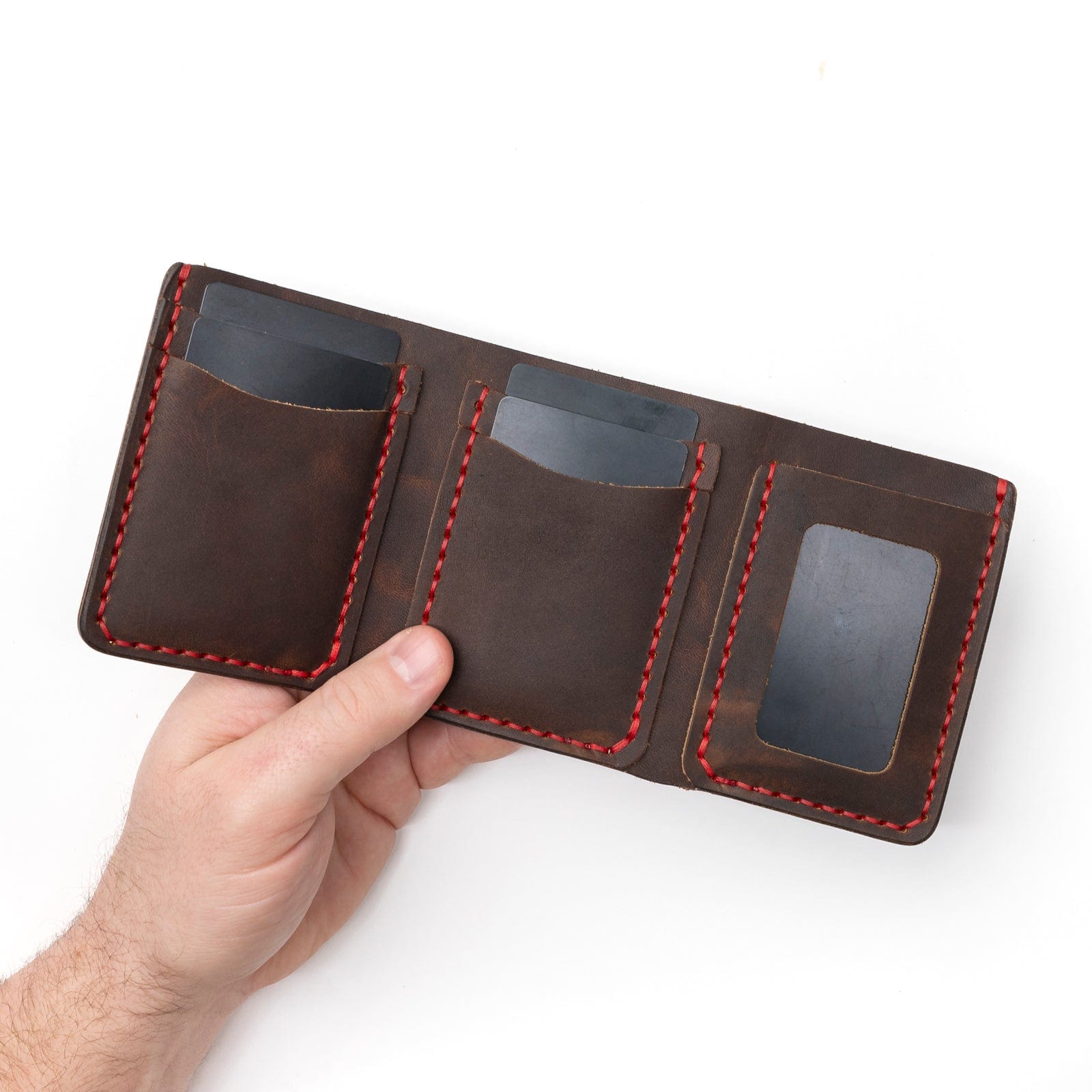 Leather Trifold Wallet - Heritage Brown Popov Leather